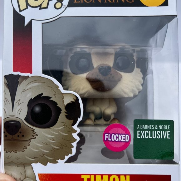 Funko POP Disney The Lion King - Timon (Flocked) #549 Barnes & Noble Exclusive - Picture 3 of 7